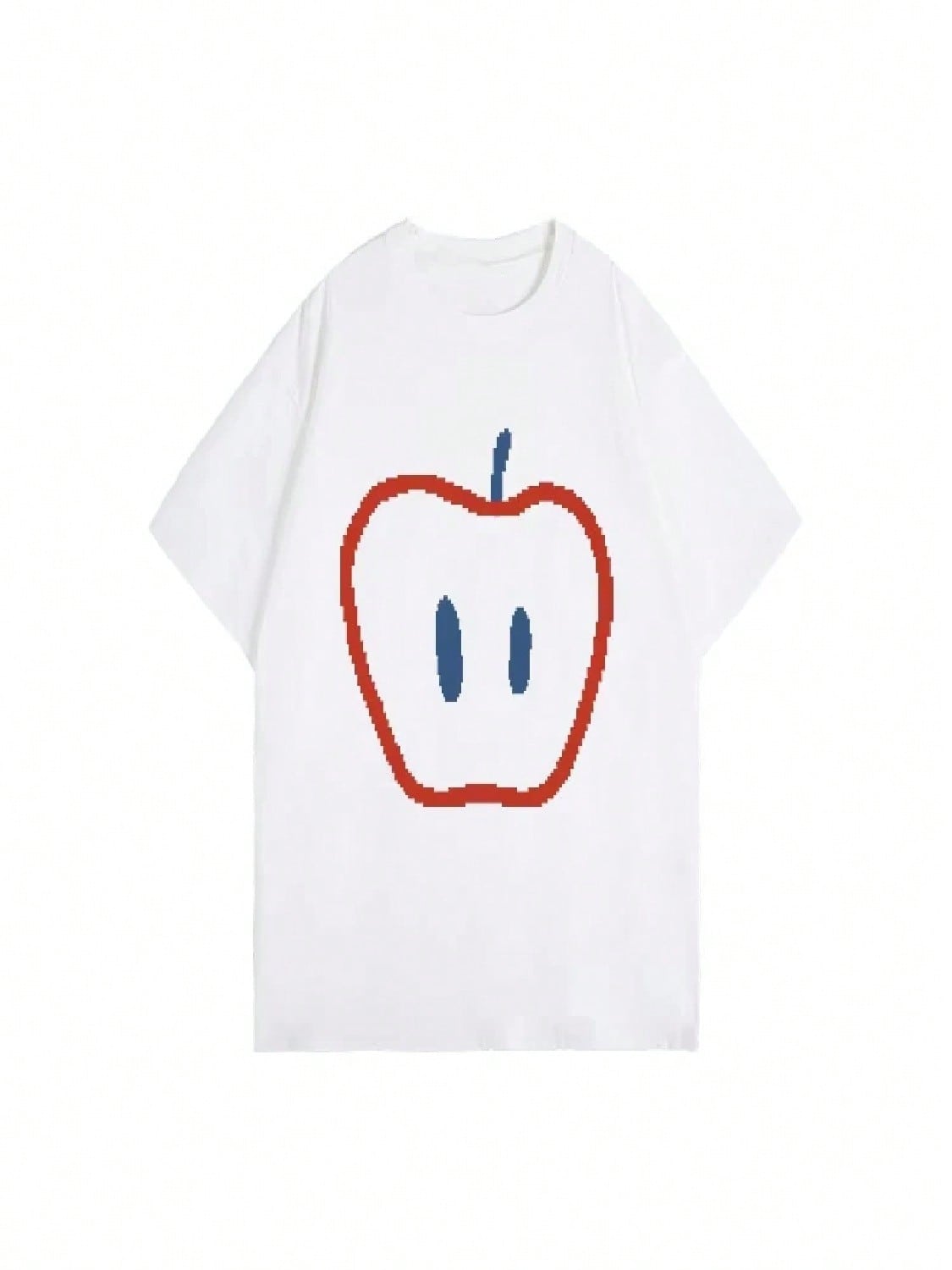 2025 New Summer Clothes Apple Printed Short-Sleeved T-Shirts Cartoon Couple High Quality Cotton Children s Clothing Tees S разноцветный
