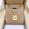 Titanium Steel, Square Shell Butterfly Light Luxury Temperament Gorgeous Full Diamond Necklace Women'S Versatile Collarbone Chain Titanium Steel Chain