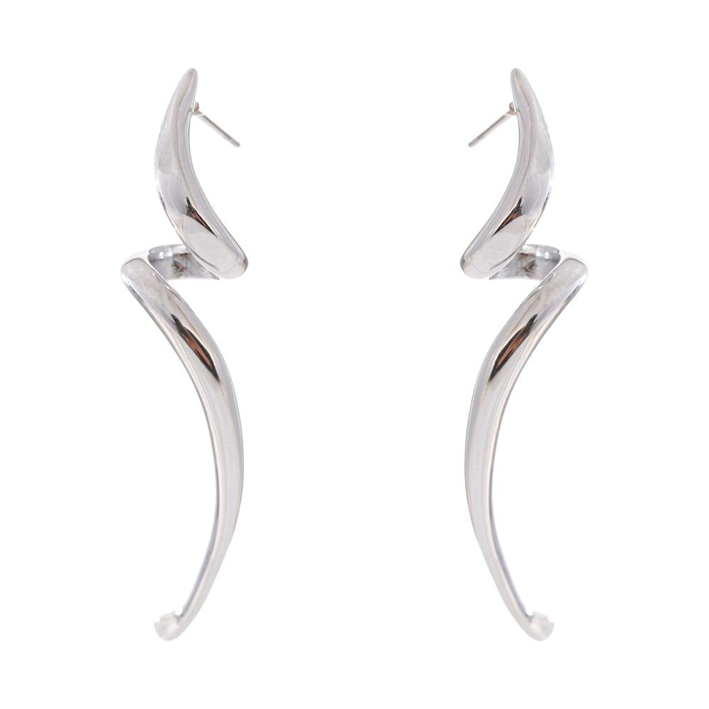 

Минималистичные серьги-гвоздики из нержавеющей стали Eetit из металла неправильной формы, предотвращающие аллергию, глянцевый металл, универсальный ежедневный подарок на день серебряный