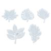 5 Stück Blätter Untersetzer Form Blattstil Design Wiederverwendbar Silikon Glänzend Flexibel Silikon Untersetzer Form