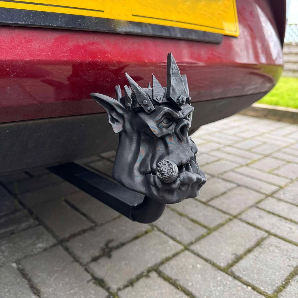 Tow Bar Cover Cap Plastic Potector 50mm Towball Towing Hitch Funny Orc