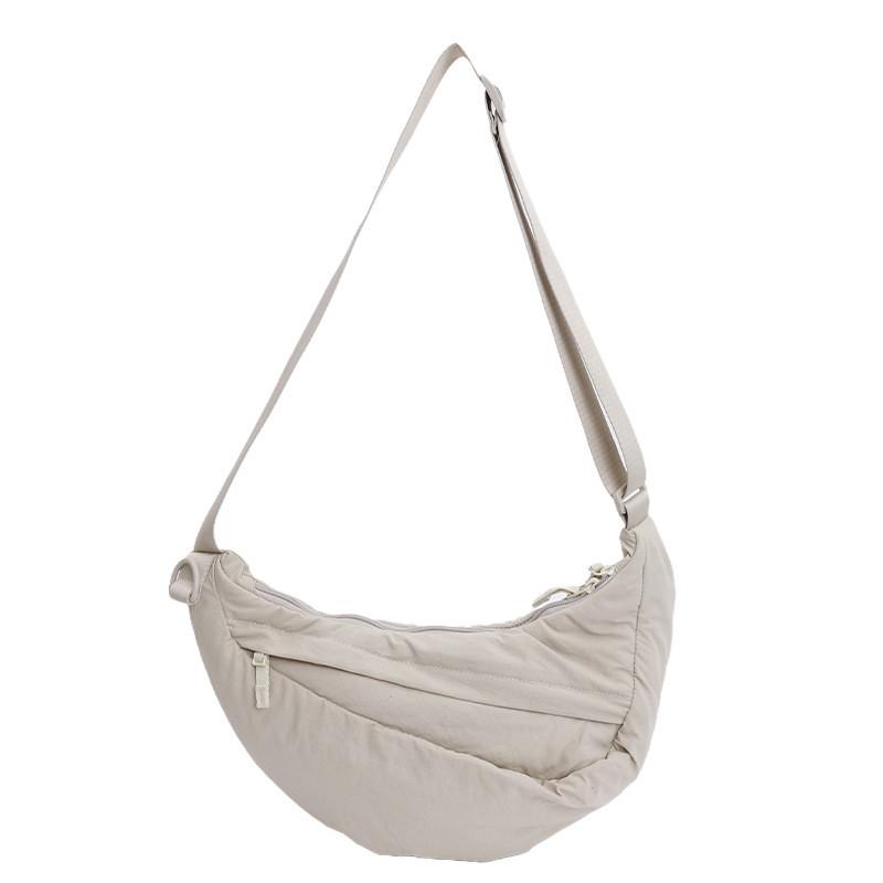 Sac à Bandoulière en Nylon Style Urbain Avec Fermeture Éclair Pour un Usage Quotidien Décontracté
