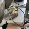 Elegant PU Leather Cherry Bag Pendant Fruit Shape Key Ring Fashionable Handbag Charm Accessories for Women Girls