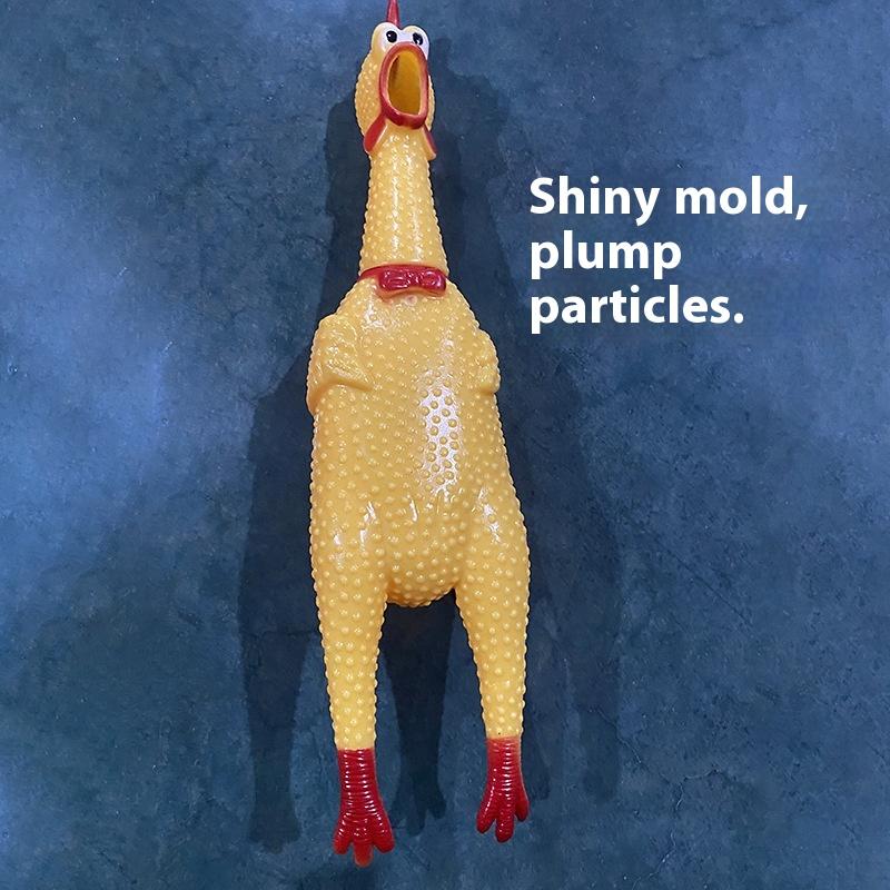 Large, Medium and Small Vinyl Screaming Chicken Venting Tricky Dog Pet Screaming Toy Interaction