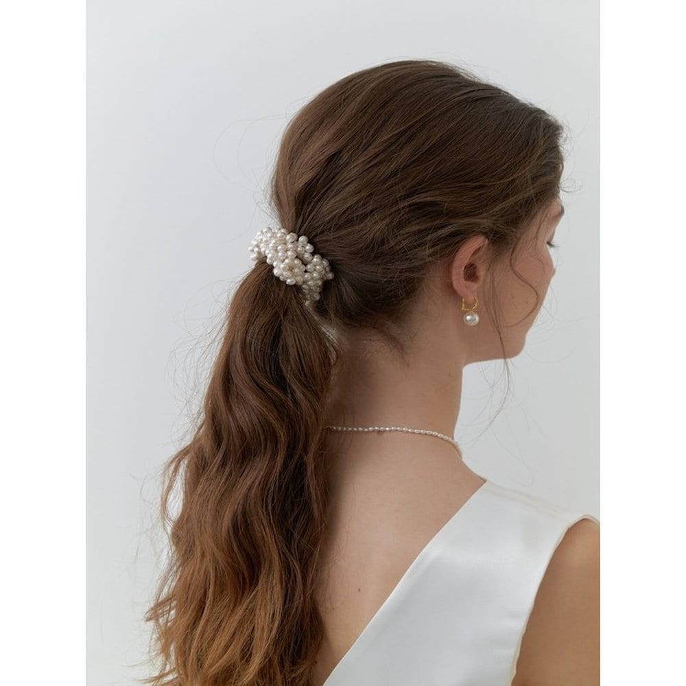 

Заколка-автомат с виноградным жемчугом, резинка для волос black