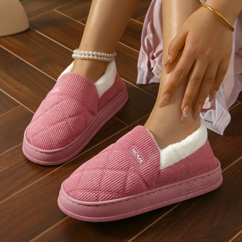 Women's & Men's Winter Slippers Heavy-Duty Thick-Soled Warm Indoor Outdoor House Shoes with Sole