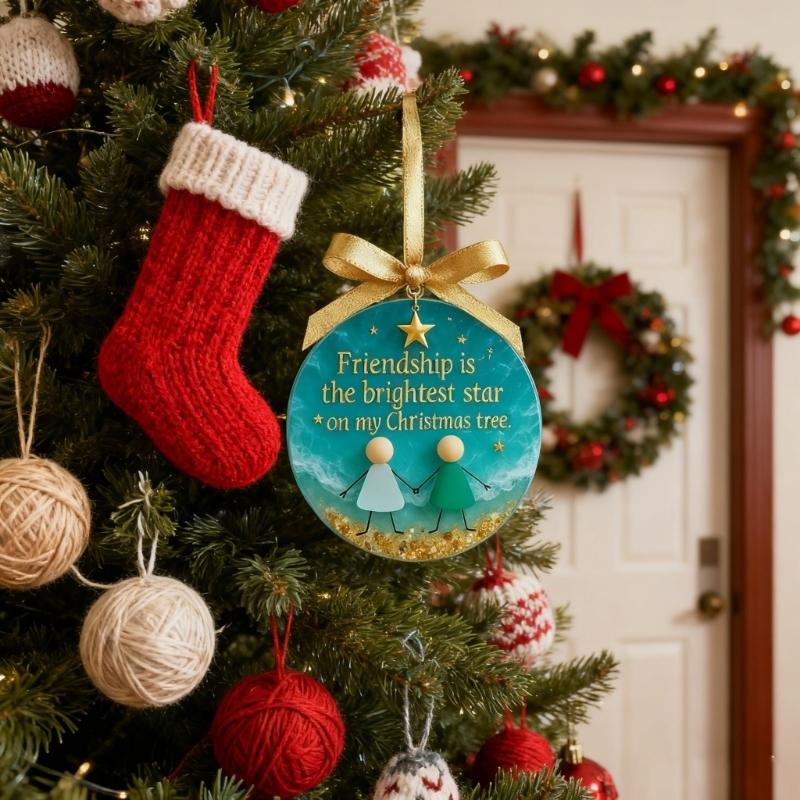 User Friendly Recyclable Shatterproof Acrylic Christmas Bell Ornament For Festival Decorations Safe For Kids And Pet