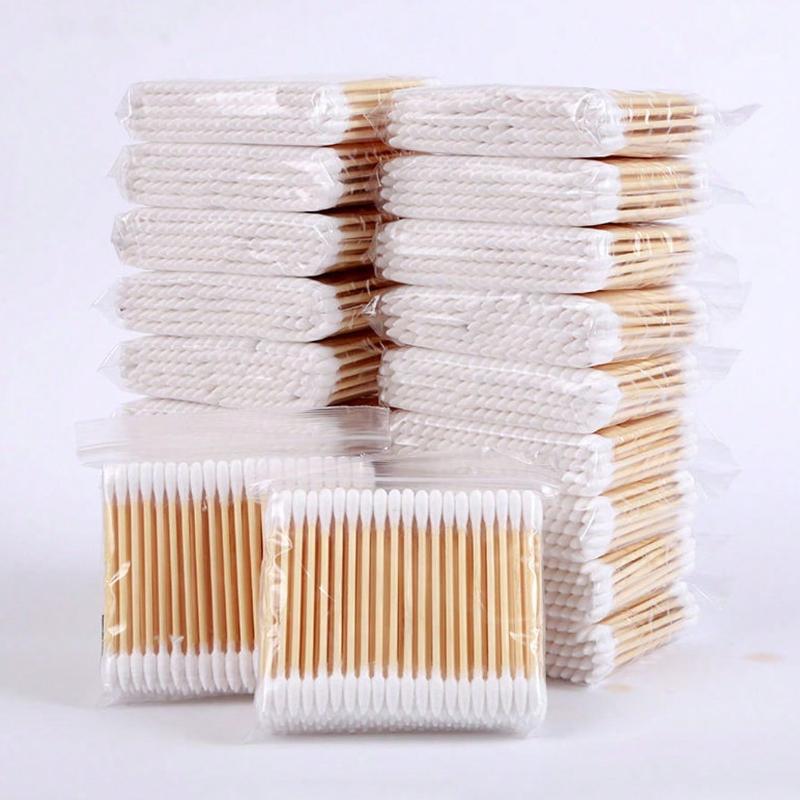300pcs High Quality Double-Headed Cleaning Swabs Cosmetic Wooden Cleaning Swabs, Beauty And Personal Care Tips, Round Disposable Ear Cleaning Swabs