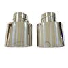 1pcs exhaust pipe stainless steel silvery Tailpipe modification export personalized oval thick 80mm wide 120mm muffler