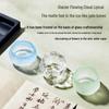 Small Crystal Ink Dish for Calligraphy – Chinese Painting Water Bowl and Brush Rest.