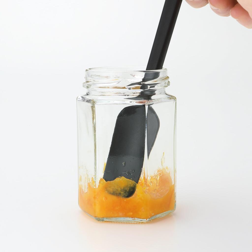 MUJI Silicone Jam 19cm 84376450 Spoon, Black, Approx. Long,