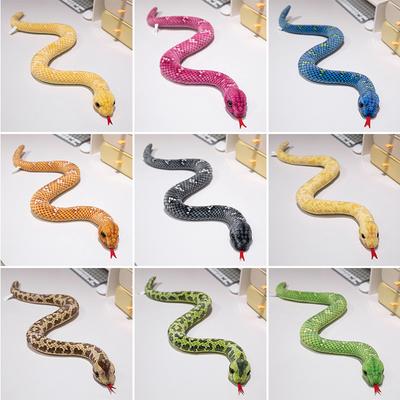 Doll S-Curved Python Anaconda Snake Plush Toy Halloween Prank Zodiac Gift