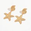 Gold earrings, European and American jewelry, creative design sense, starfish earrings, high-end sense holiday wind earrings, women