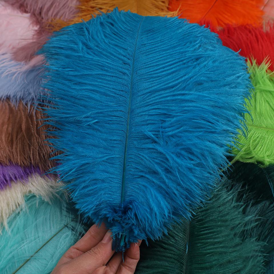 50pcs Ostrich Feathers for Crafts Wedding Decoration Handicraft Accessories Table Centerpieces Carnival Plumas Decor Wholesale