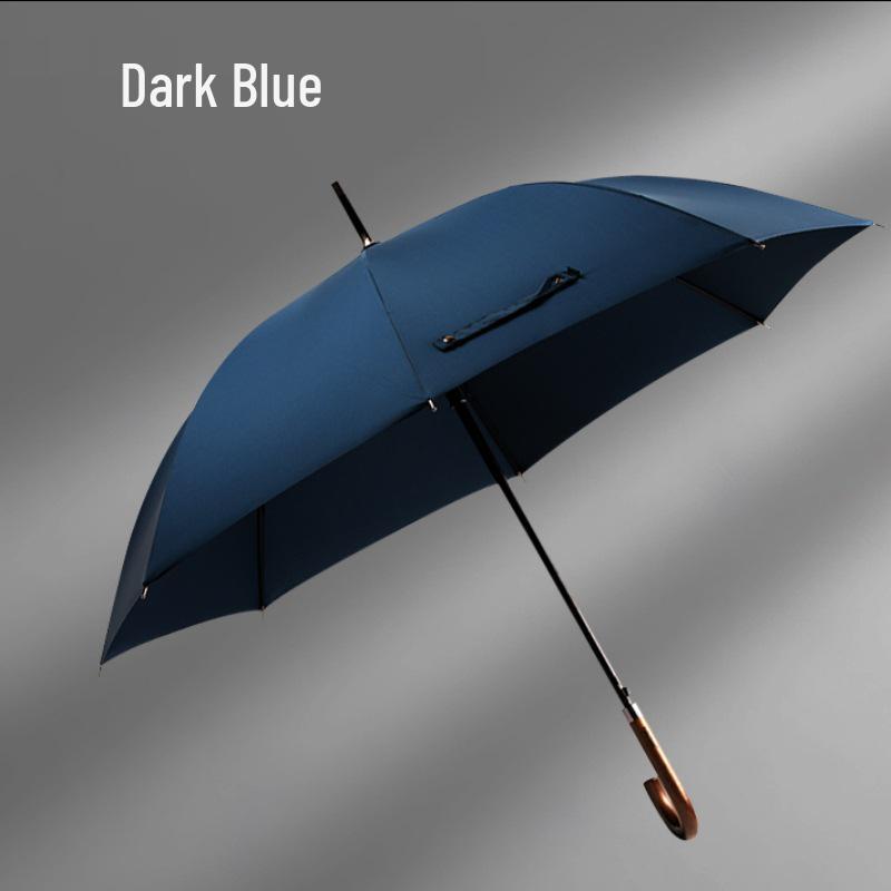 PARACHASE Retro Pánský Velký Minimalistický Deštník - Trendy Dvouosobový Deštník s Dlouhou Rukojetí a Automatickým Otevíráním