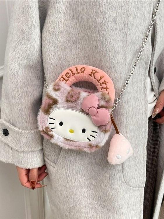 Zaino Peluche Hello Kitty Per Bambine e Ragazze Con Ampio Spazio e Spallacci Comodi