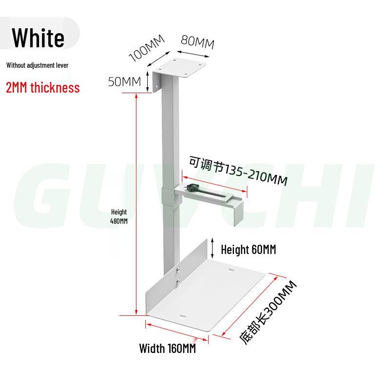 Metal Desktop Computer Wall-Mount Bracket for Suspended Host Hanger