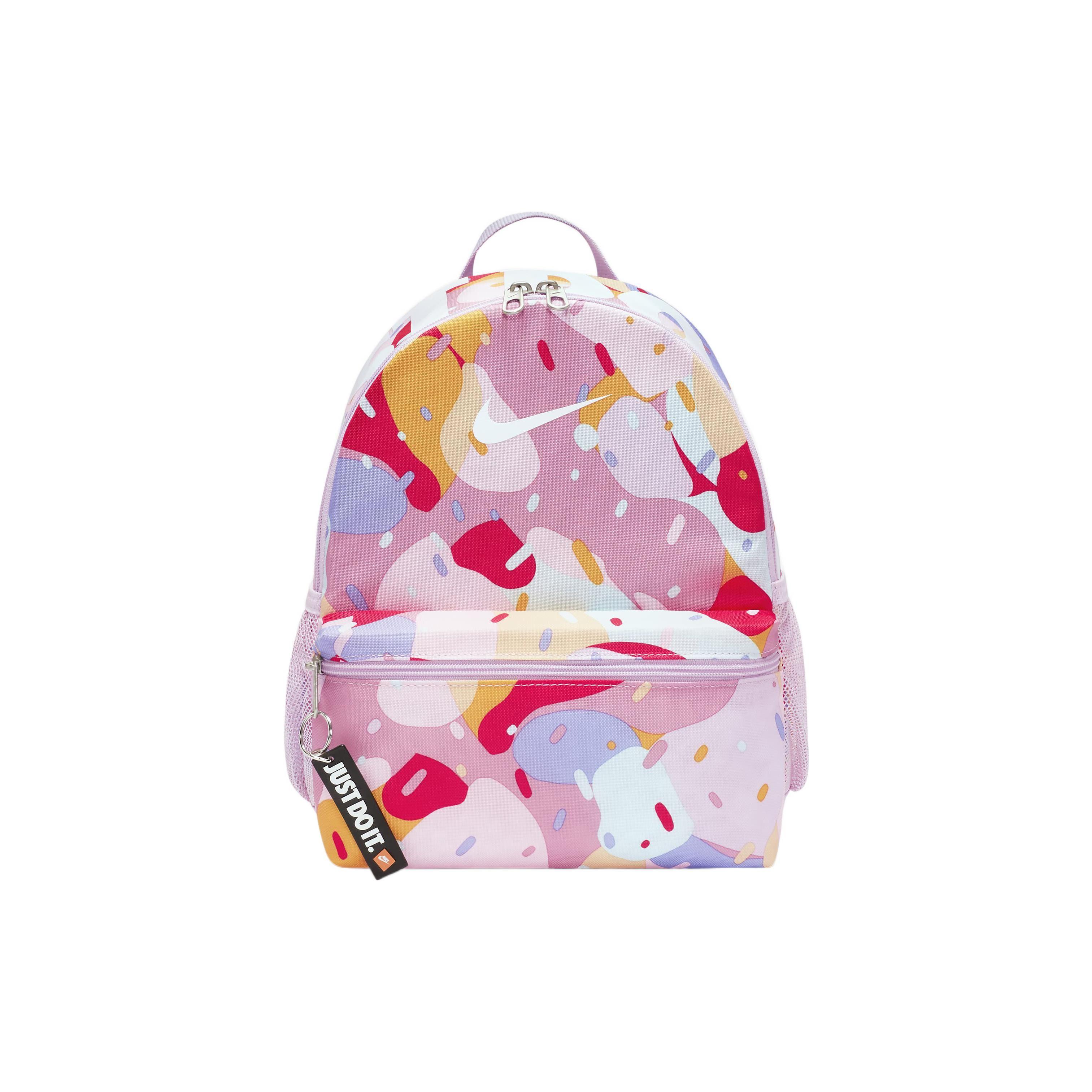 Nike Brasilia JDI Series Cute Fun Donut Print Zipper Fabric Backpack Women Backpack Pink DQ5163-530 Pink