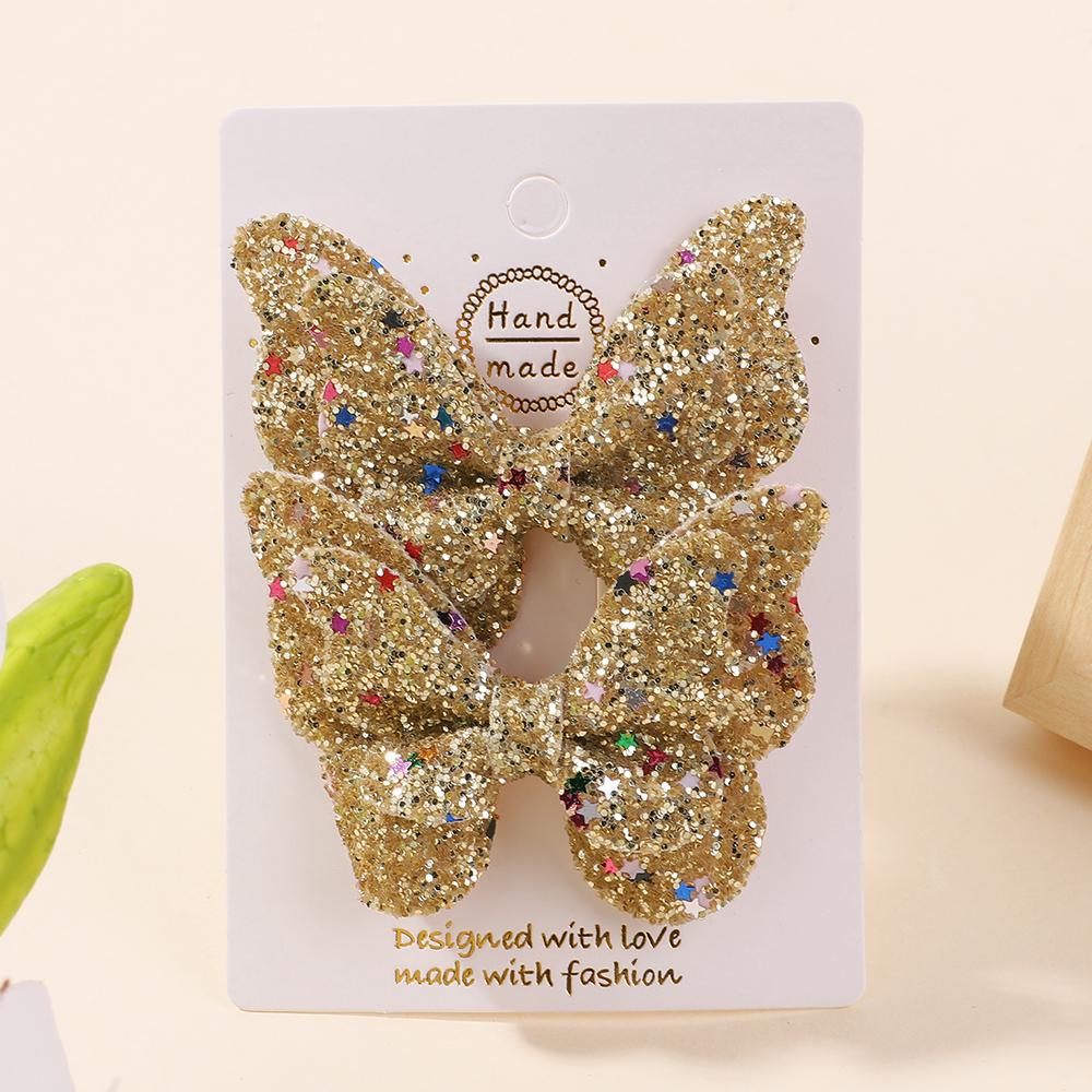 

LOVEKIKI 2 шт./лот 2,3 дюйма Заколки для волос с блестящими бантиками для челки для девочек Красивые аксессуары для волос Бутик Детские нарядные заколки