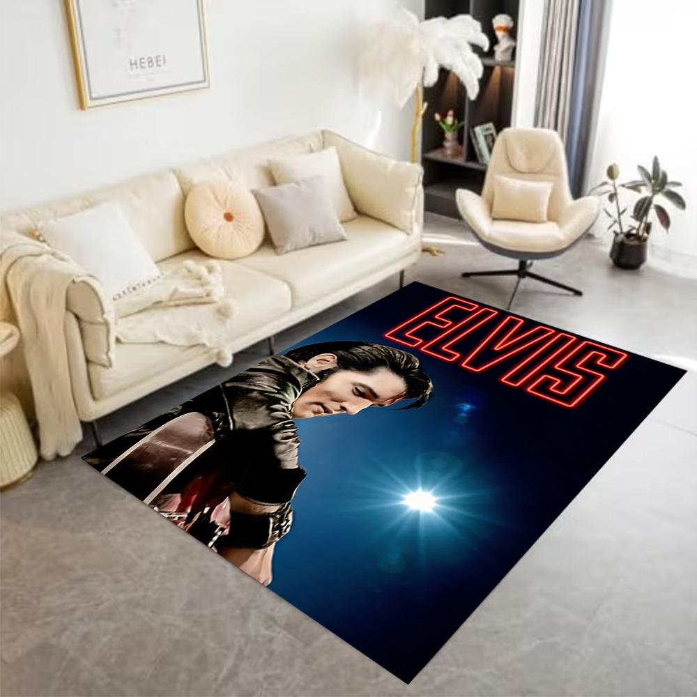 Elvis Presley: Rock 'n' Roll King Carpet Perfect for Playrooms Game Room Entryway Living Rooms Antislip Carpet Anime Office Decor Wedding Party Gift