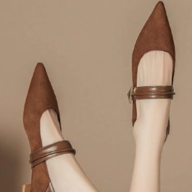 Suede Pointed Toe Women Shallow Shoes Fashion Elegant Woman Shoes 2025 Trend Spring Designer Walking Cozy Casual Mujer Zapatos