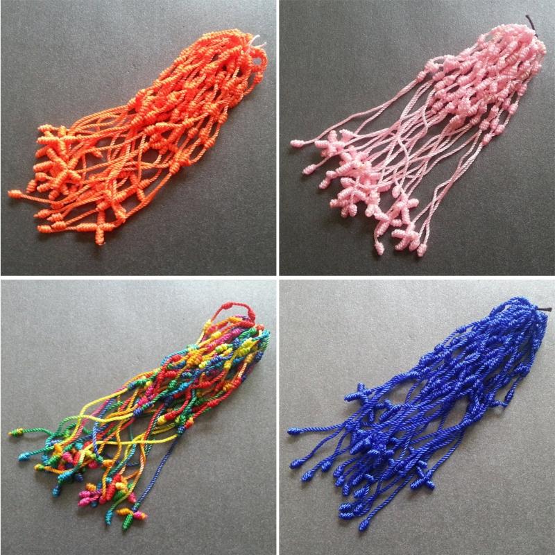 12 Pieces 7 Knot String Kabbalah Bracelet for Protection Adjustable Good Luck Tibet Bracelets Amulet Gift for Men & Wome