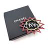 Used 【Beautiful Condition】2017 Logo Pop Art Crystal Brooch with Box