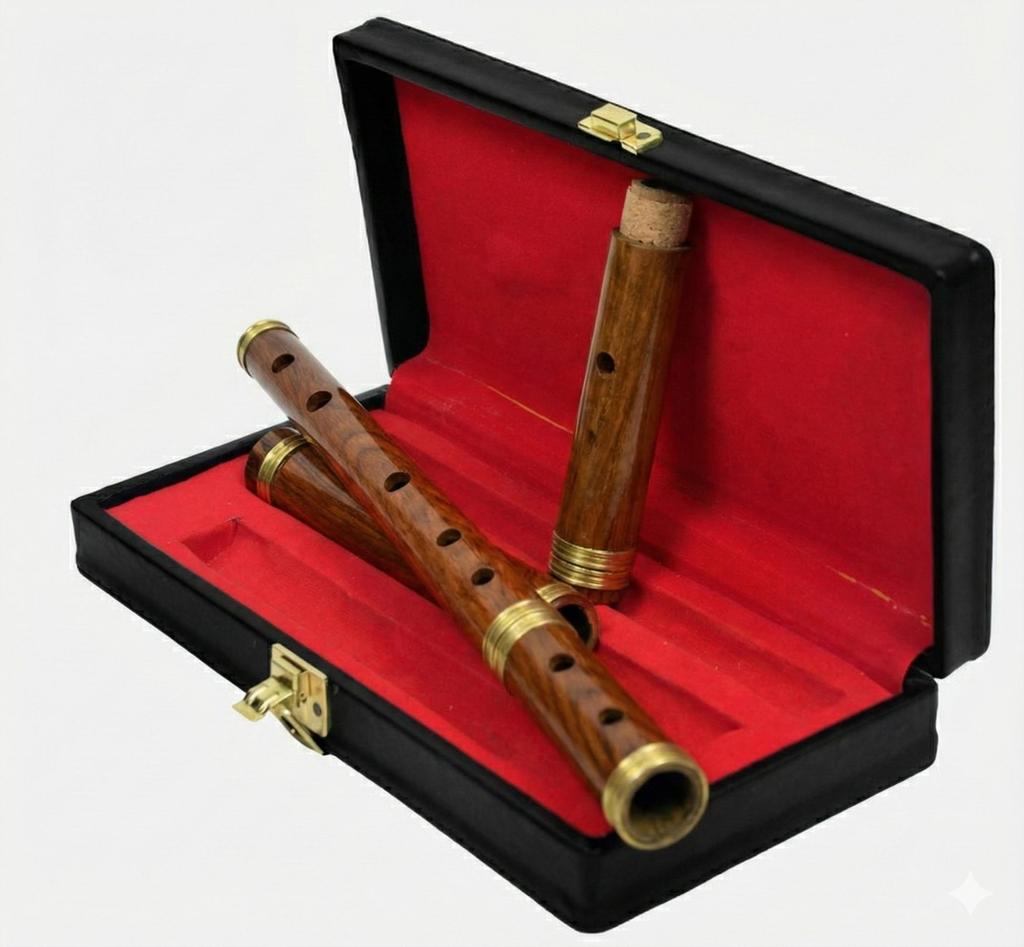 Rožmedžio airiška D fleita su dėklu KETURIOS dalys 26" Muzikiniai pučiamieji instrumentai