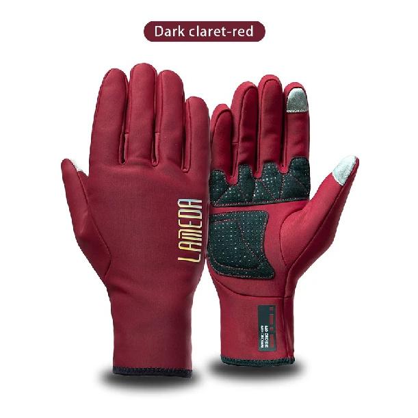 LAMEDA Thermal Cycling Gloves Winter Warm Full Finger Touchscreen Anti-Skip Bicycle Race Mountain Road Bike Gloves for Men Women