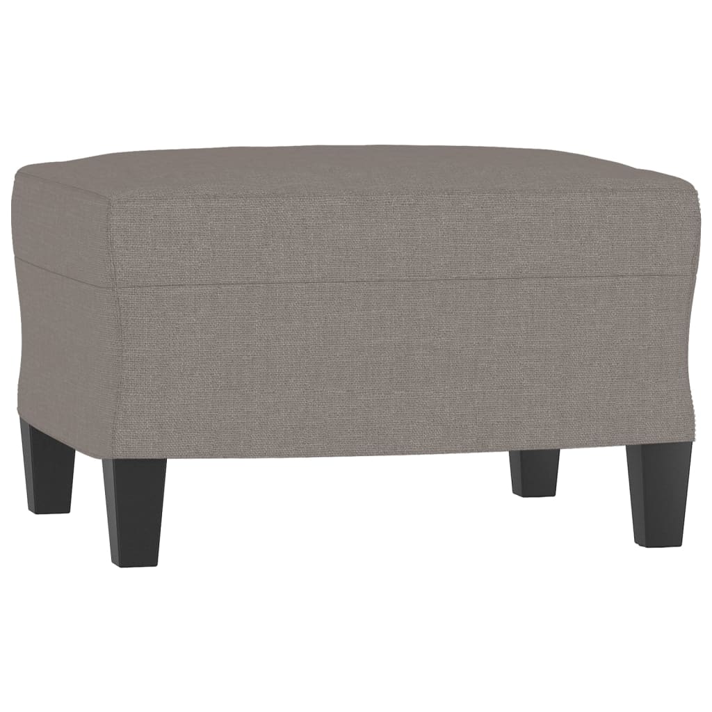 3 Seater Sofa with Ottoman Taupe 180 cm Fabric