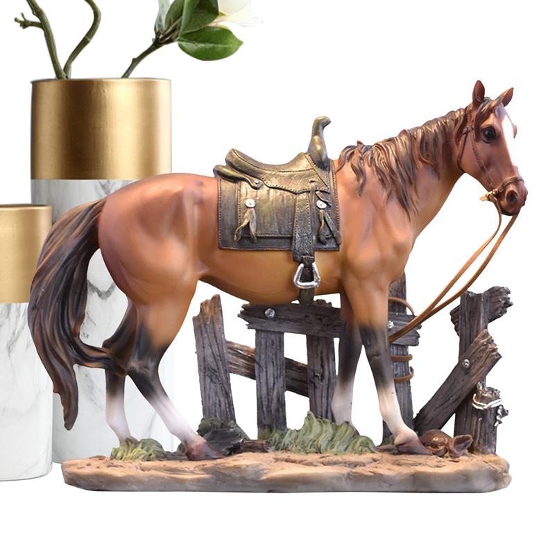 Rzeźba Konia Dekoracja Stołu Domowego Dekoracja Konia Kolekcjonerska Figurka Ozdoba Biurka Do Dekoracji Salonu