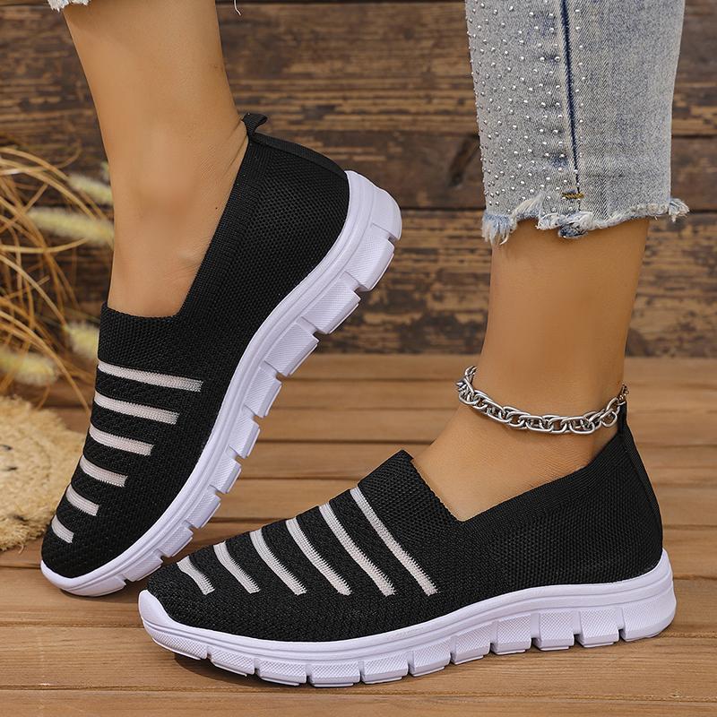 Fashion Lightweight Breathable Mesh Sneakers for Women Soft Sole Knitting Casual Shoes Woman Summer Comfortable Slip On Walking Shoes