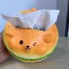 Collectible Cute Tissue Box Ornament Figure Model Hamburger Fun Tissue Box  Home Decoration