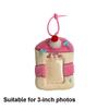 Soft Photocard Display Protector Kawaii Design with Keychain 3 Inch Card Case Pouch Cartoon Thickened Backpack Pendant