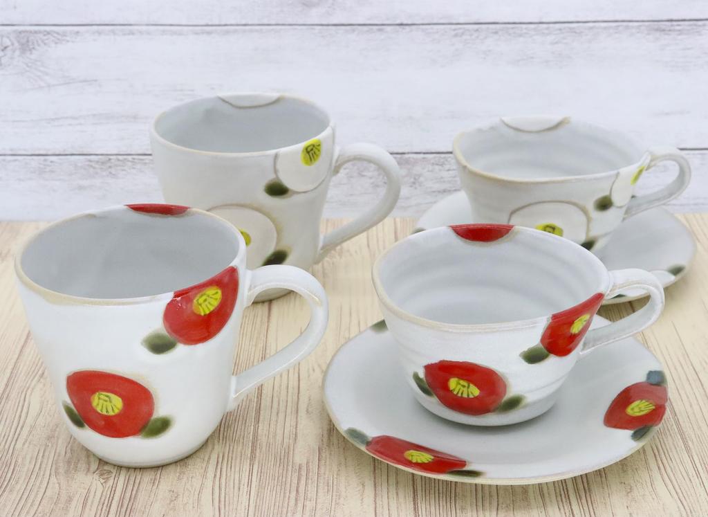 Craftsman House Seto Ware Mug Saucer Set Cup White Traditional Japanese House Cafe Made In Japan & (Coffee & Saucer) Camellia, Style,