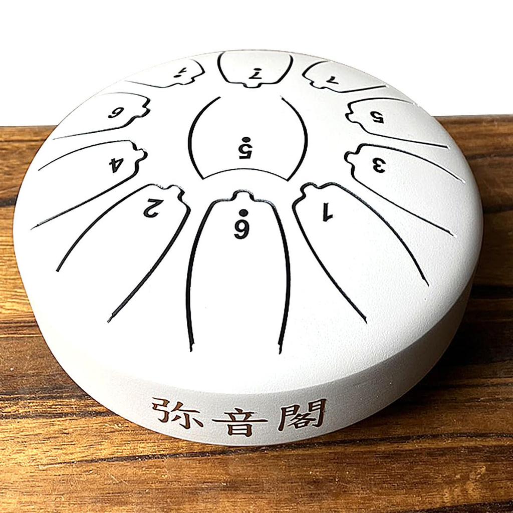 Yaonkaku Tongue Slit Drum with Storage Musical Sheet Music Included Drum, 11-Note, 6-inch Bag, Instrument, Percussion, Yoga, Meditation, Zen, Prayer,
