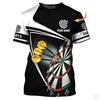 3D Print Cool Flame Design Dart T-shirt For Men Custom Your Name Training And Leisure Tee Shirt Round Neck Short Sleeve 2026