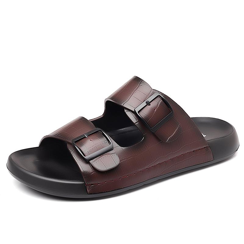 

Fashion Men s Slippers Original Designer Casual Flats Luxury Slip on Shoes Slippers Outdoor Beach Slippers for Men Summer Flip Flops 44 бордовый