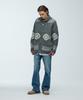 Knitted Bulky Wool Cowichan Jacket Cardigan Grey