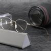 Pure Titanium Myopia Eyeglass Frames, Thin Metal Rim, Fashionable & Prescription-Compatible