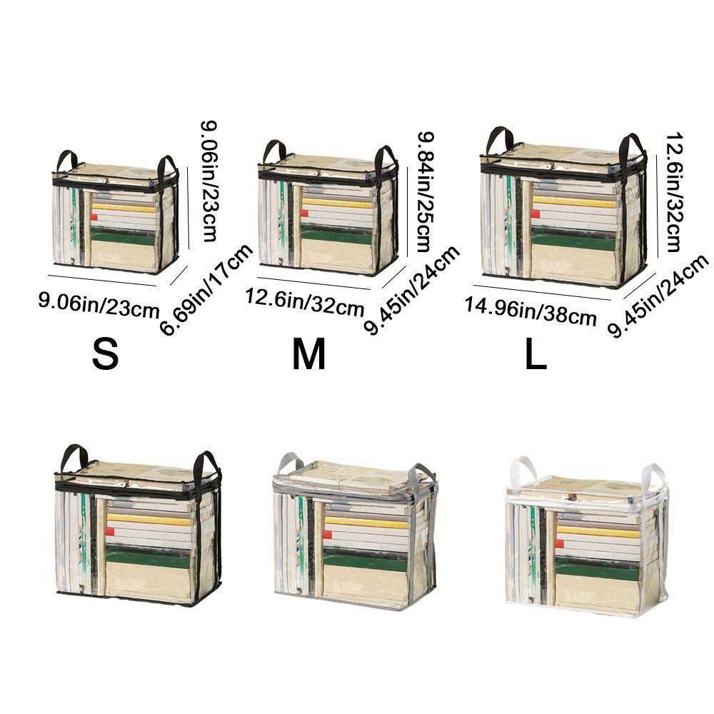PVC Books Collection Container Transparent Comic Book Storage Bag Portable Book Storage Bag  Home