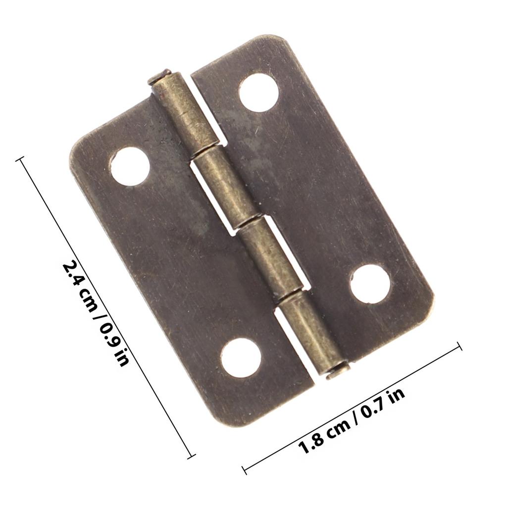 20Pcs Jewelry Box Hinges Iron Hardware Durable Not Easy to Fade DIY Accessory Small Hinges DIY Accessories 1.2inch Mini Hinge