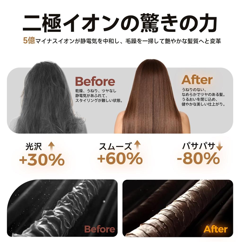 Revolutionary Hair Instant 500 Million Negative Static NTC Temperature Control Constant Temperature Hair Quiet Overheat Improves Hair and Prevents 4