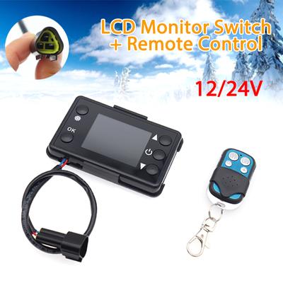 Universal 12V/24V LCD Monitor Switch + Remote Control Accessories For Car Track Diesels Air Heater Parking Heater Controller Kit