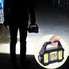 Solar Rechargeable Flashlight  Zoomable Waterproof  COB LED Torch Brightly Light Portable Powerful Lantern  for Camping