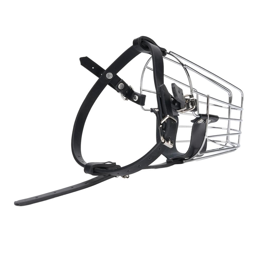 Dog Muzzle Anti Biting Barking Secure Iron Pet Mouth Cover for Golden Retriever German Shepherd