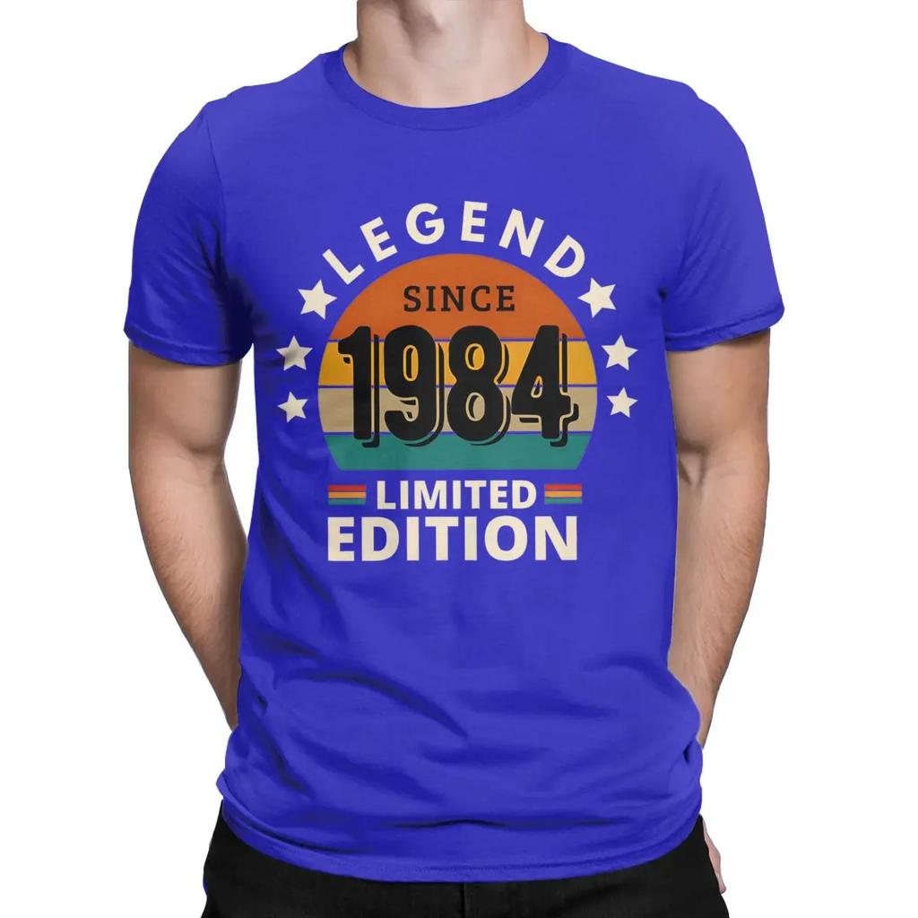 LEGEND 1984 VINTAGE Anniversary T-Shirts Men Fashion Cotton Tees O Neck Short Sleeve T Shirts Tops