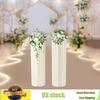 Bymaocar 2-piece 39.4in Cardboard Vase Holder with Circular Column for Wedding Party DIY Decor for Cafes,Living Rooms and Hotels