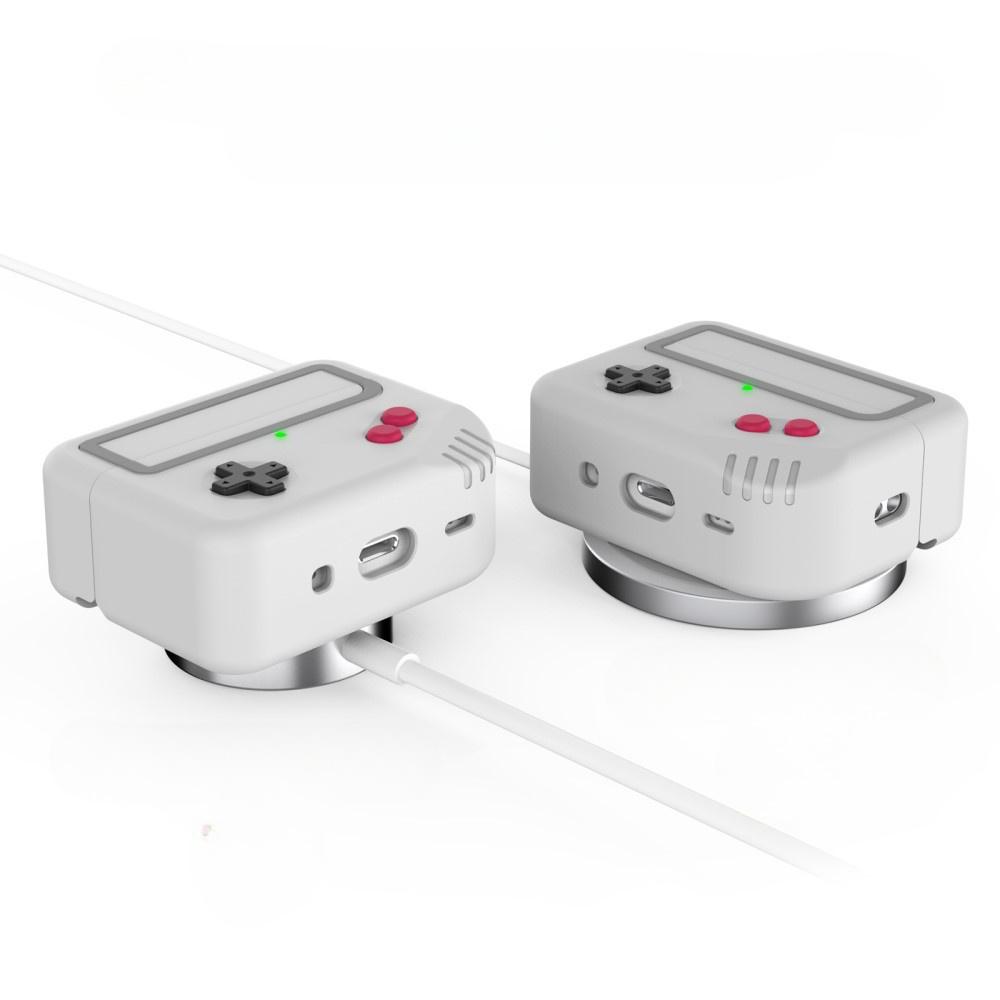 Armored Case for Apple Airpods Pro 2, Retro Console, White