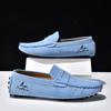 Fashion Leather Handmade Mens Loafers Moccasins Slip on Men's Flats Male Walking Shoes Summer Men Casual Shoes  Fashion Men Dress Shoes